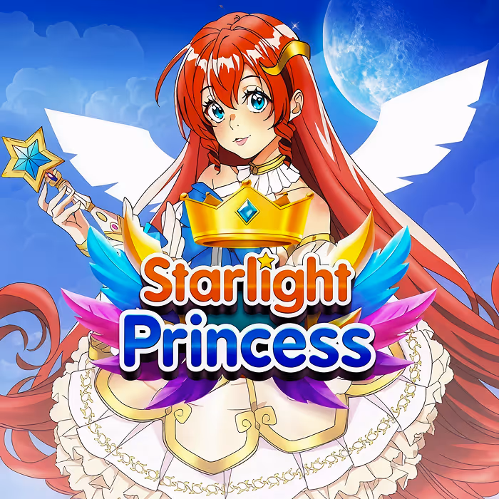 Starlight Princess animetyylinen kolikkopeli, jossa prinsessahahmo taikurin kerroinmekaniikoilla